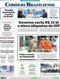 Capa do jornal Correio Braziliense 23/05/2025