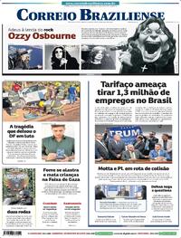 Capa do jornal Correio Braziliense 23/07/2025