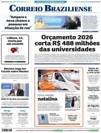 Capa do jornal Correio Braziliense 24/12/2025