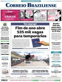 Capa do jornal Correio Braziliense 26/10/2025