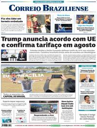 Capa do jornal Correio Braziliense 28/07/2025