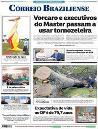 Capa do jornal Correio Braziliense 29/11/2025