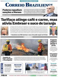 Capa do jornal Correio Braziliense 31/07/2025
