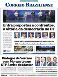 Capa Correio Braziliense 02/09/2026