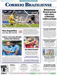 Capa Correio Braziliense 04/07/2026