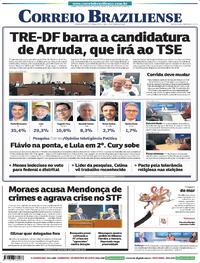 Capa Correio Braziliense 04/09/2026