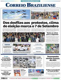 Capa Correio Braziliense 08/09/2026
