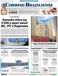 Capa do jornal Correio Braziliense 11/02/2026