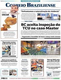 Capa do jornal Correio Braziliense 13/01/2026
