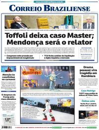 Capa do jornal Correio Braziliense 13/02/2026