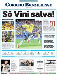 Capa Correio Braziliense 14/06/2026