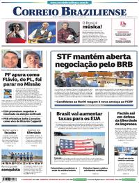 Capa do jornal Correio Braziliense 14/08/2026