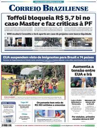 Capa do jornal Correio Braziliense 15/01/2026