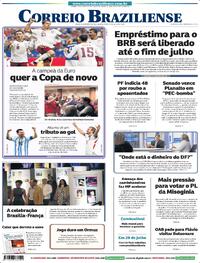 Capa Correio Braziliense 15/07/2026