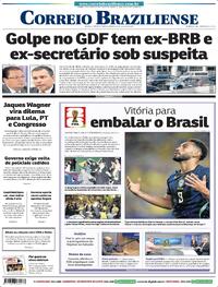 Capa do jornal Correio Braziliense 20/06/2026