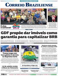 Capa do jornal Correio Braziliense 21/02/2026