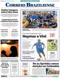 Capa do jornal Correio Braziliense 22/06/2026