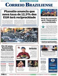 Capa Correio Braziliense 24/07/2026