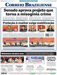 Capa do jornal Correio Braziliense 25/03/2026