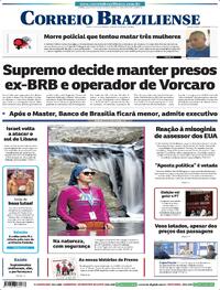 Capa do jornal Correio Braziliense 25/04/2026