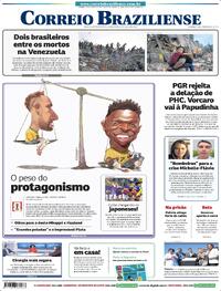 Capa do jornal Correio Braziliense 26/06/2026