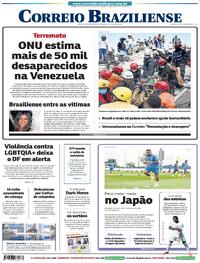 Capa do jornal Correio Braziliense 27/06/2026