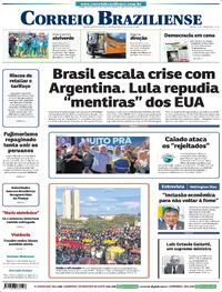 Capa Correio Braziliense 27/07/2026