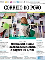 Capa do jornal Correio do Povo 02/12/2016