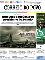 Capa do jornal Correio do Povo 03/12/2016