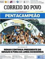 Capa do jornal Correio do Povo 08/12/2016