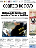 Capa do jornal Correio do Povo 10/12/2016