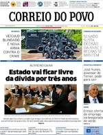 Capa do jornal Correio do Povo 15/12/2016