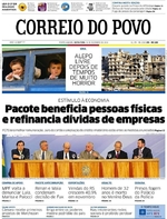Capa do jornal Correio do Povo 16/12/2016