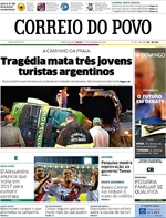 Capa do jornal Correio do Povo 17/12/2016