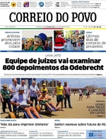 Capa do jornal Correio do Povo 19/12/2016
