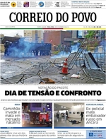 Capa do jornal Correio do Povo 20/12/2016