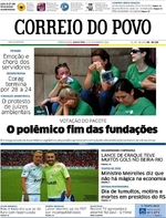 Capa do jornal Correio do Povo 22/12/2016