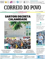 Capa do jornal Correio do Povo 23/11/2016