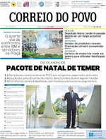 Capa do jornal Correio do Povo 23/12/2016