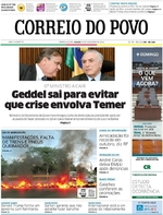 Capa do jornal Correio do Povo 26/11/2016