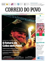 Capa do jornal Correio do Povo 28/11/2016
