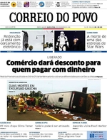 Capa do jornal Correio do Povo 28/12/2016