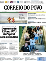 Capa do jornal Correio do Povo 29/12/2016
