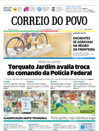 Capa do jornal Correio do Povo 01/06/2017