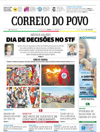 Capa do jornal Correio do Povo 01/07/2017