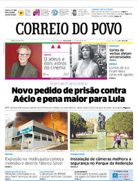 Capa do jornal Correio do Povo 01/08/2017