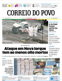 Capa do jornal Correio do Povo 01/11/2017