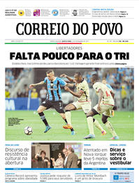 Capa do jornal Correio do Povo 02/11/2017