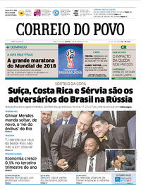 Capa do jornal Correio do Povo 02/12/2017