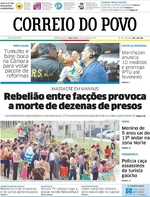 Capa do jornal Correio do Povo 03/01/2017